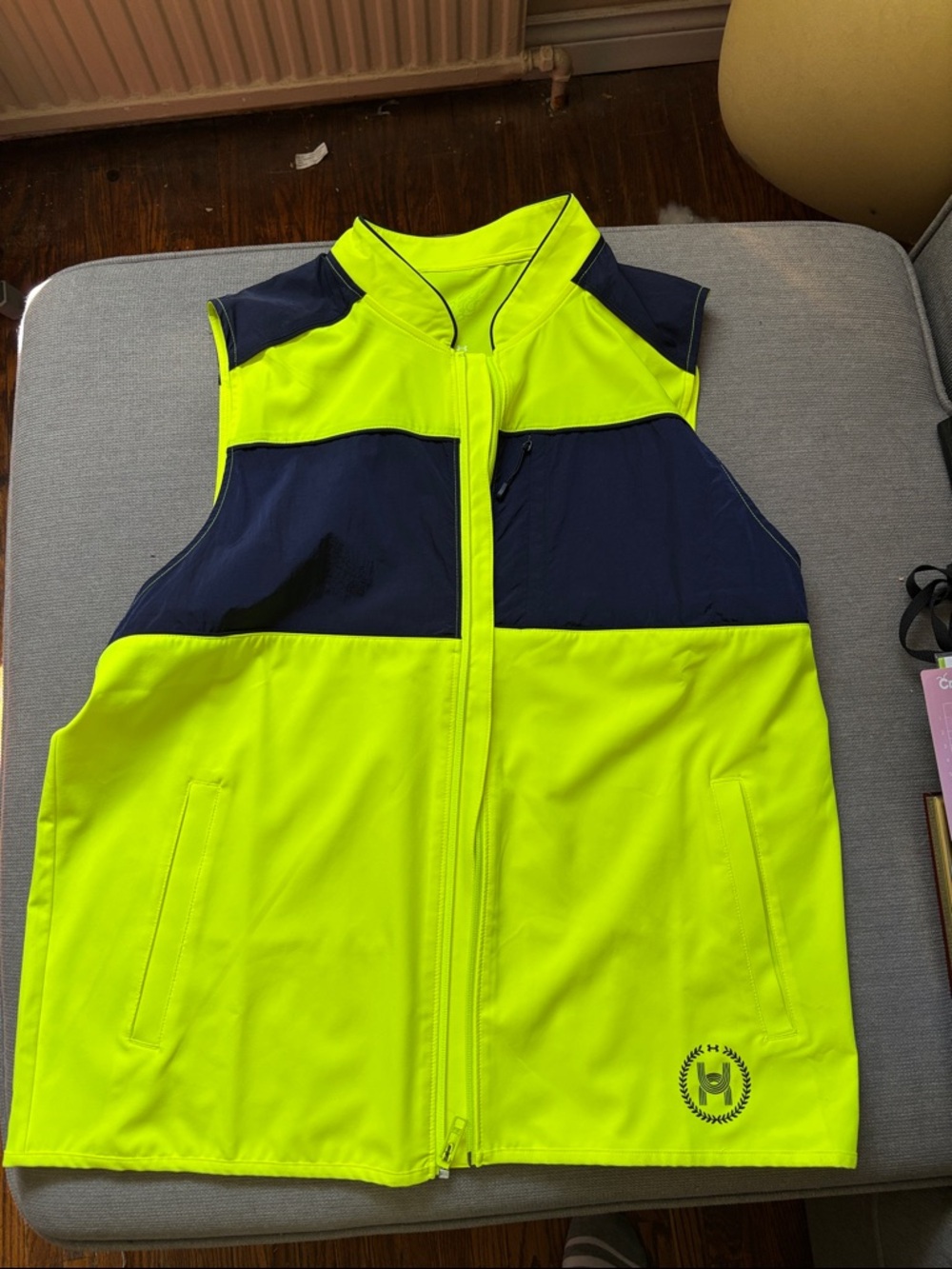 Under Armour Neon Yellow & Navy Athletic Vest